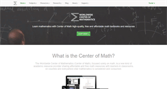 Desktop Screenshot of centerofmath.org